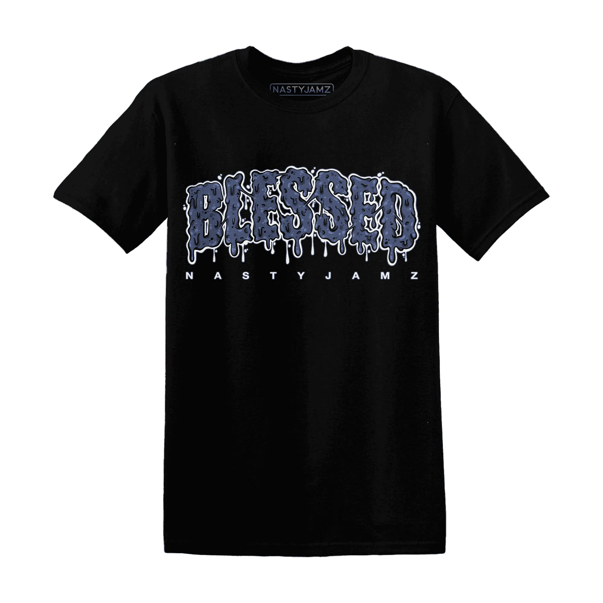 Low-Diffused-Blue-11s-T-Shirt-Match-Blessed-Text