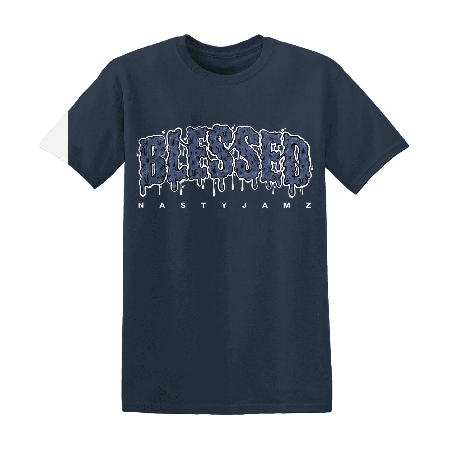 Low-Diffused-Blue-11s-T-Shirt-Match-Blessed-Text