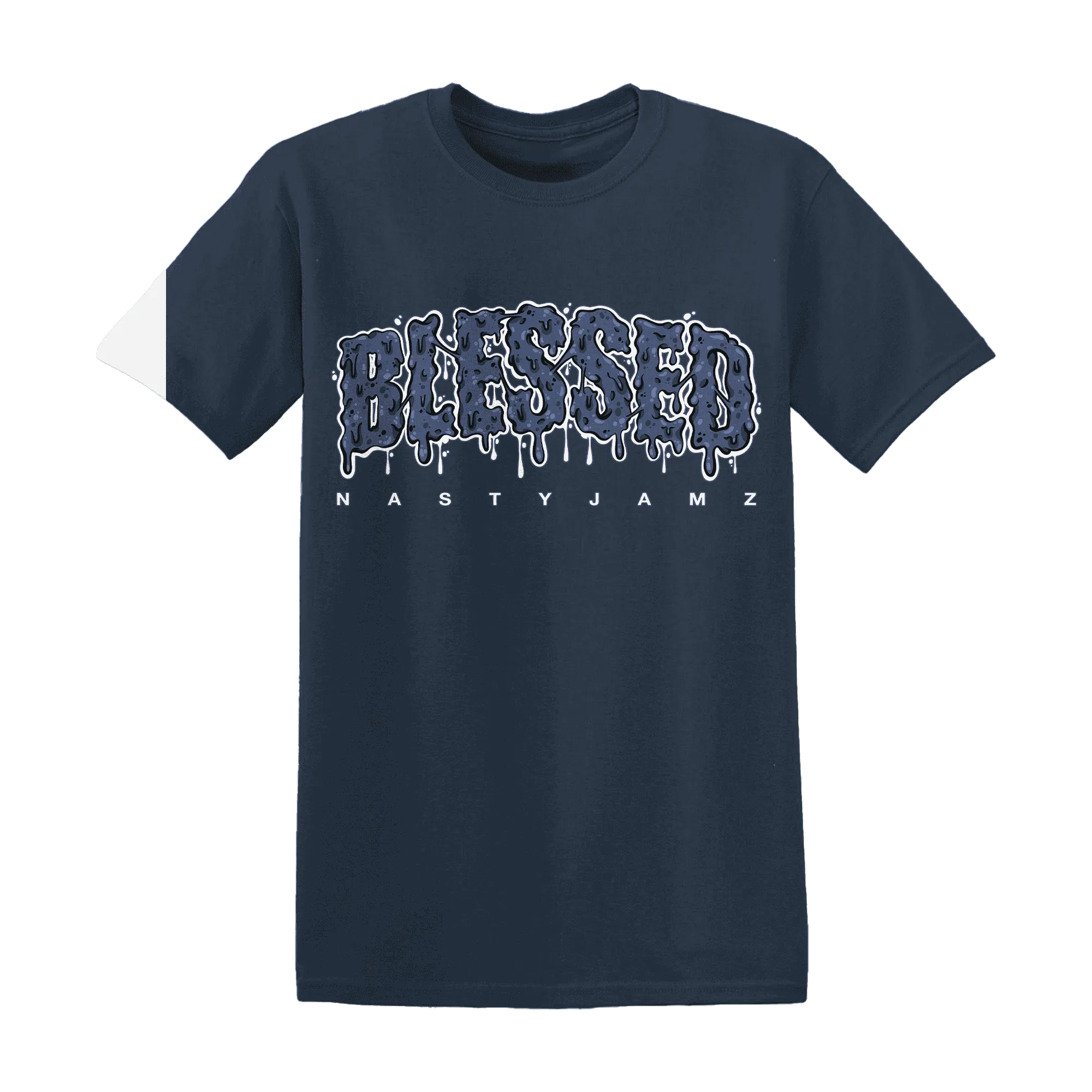 Low-Diffused-Blue-11s-T-Shirt-Match-Blessed-Text