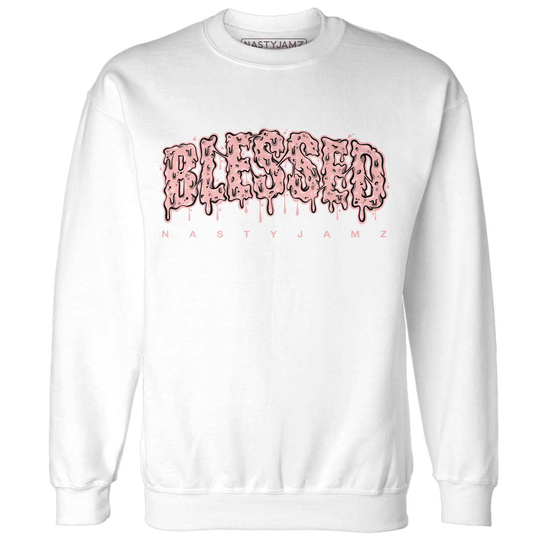 AJ 11 Low Legend Pink Sweatshirt Match Blessed Text - NastyJamz