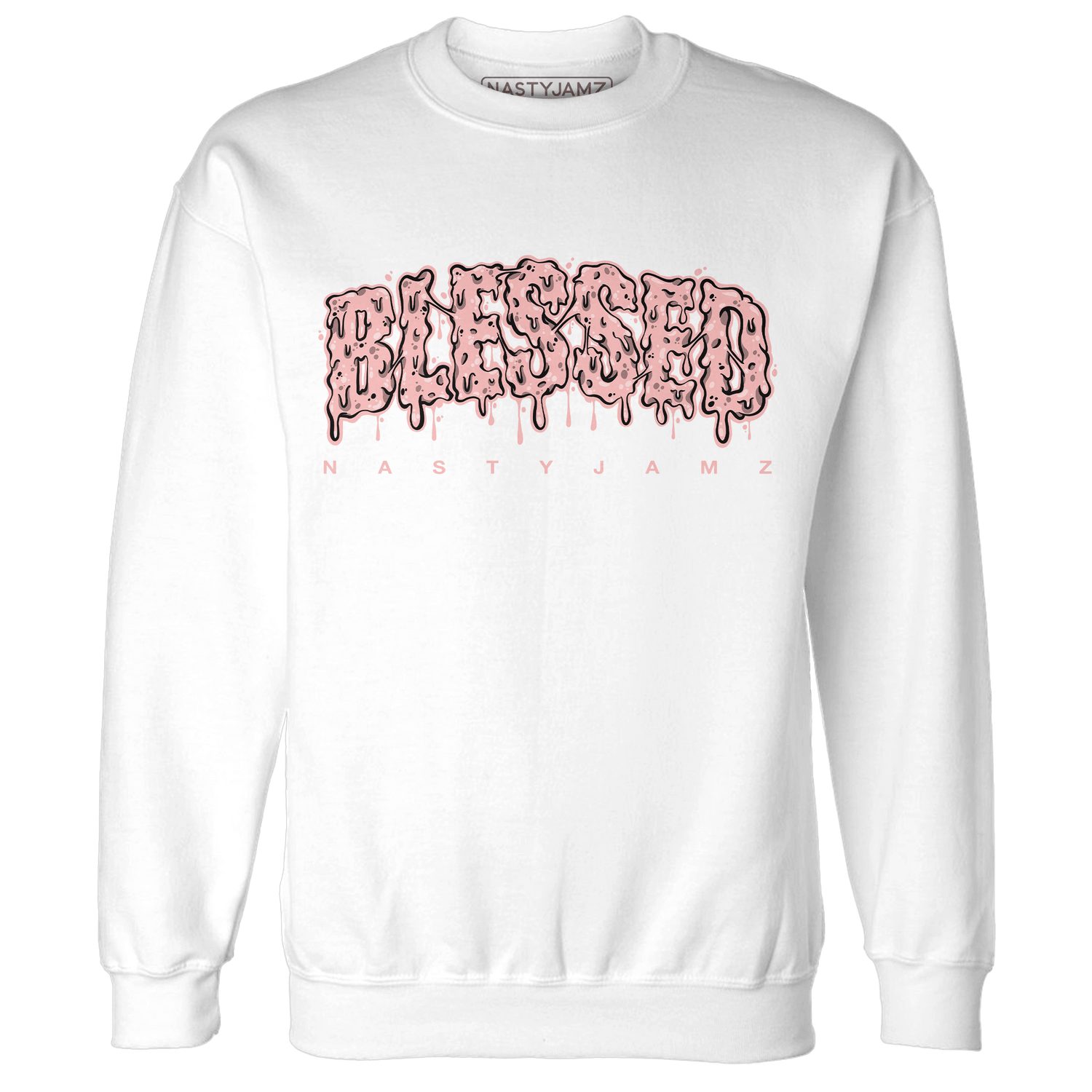 AJ 11 Low Legend Pink Sweatshirt Match Blessed Text - NastyJamz
