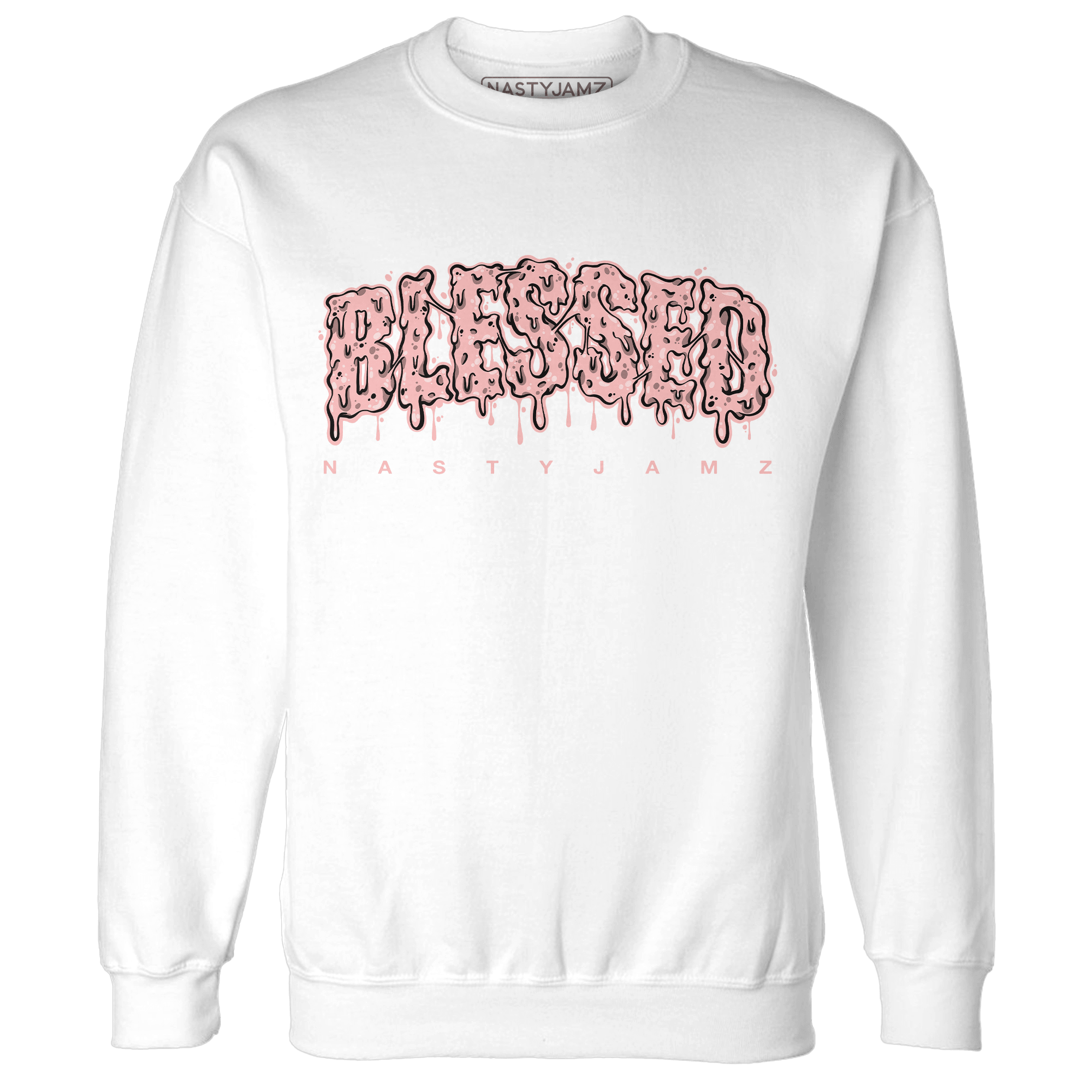 AJ 11 Low Legend Pink Sweatshirt Match Blessed Text - NastyJamz