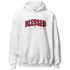 Retro Red Taxi 12s Hoodie Match Blessed Text - NastyJamz