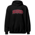 Retro Red Taxi 12s Hoodie Match Blessed Text - NastyJamz