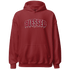 Retro Red Taxi 12s Hoodie Match Blessed Text - NastyJamz