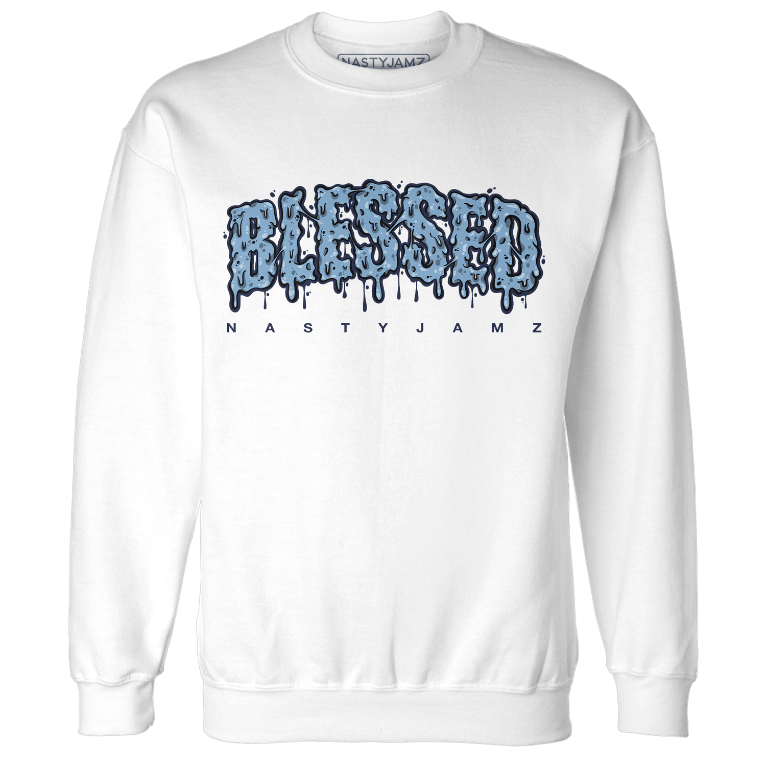 First In Flight 1s Sweatshirt Match Blessed Text - NastyJamz