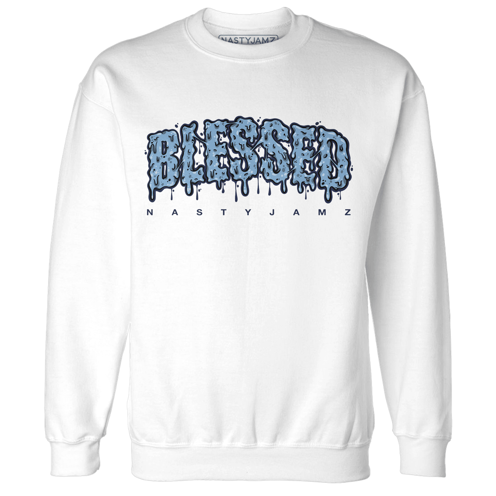 First In Flight 1s Sweatshirt Match Blessed Text - NastyJamz