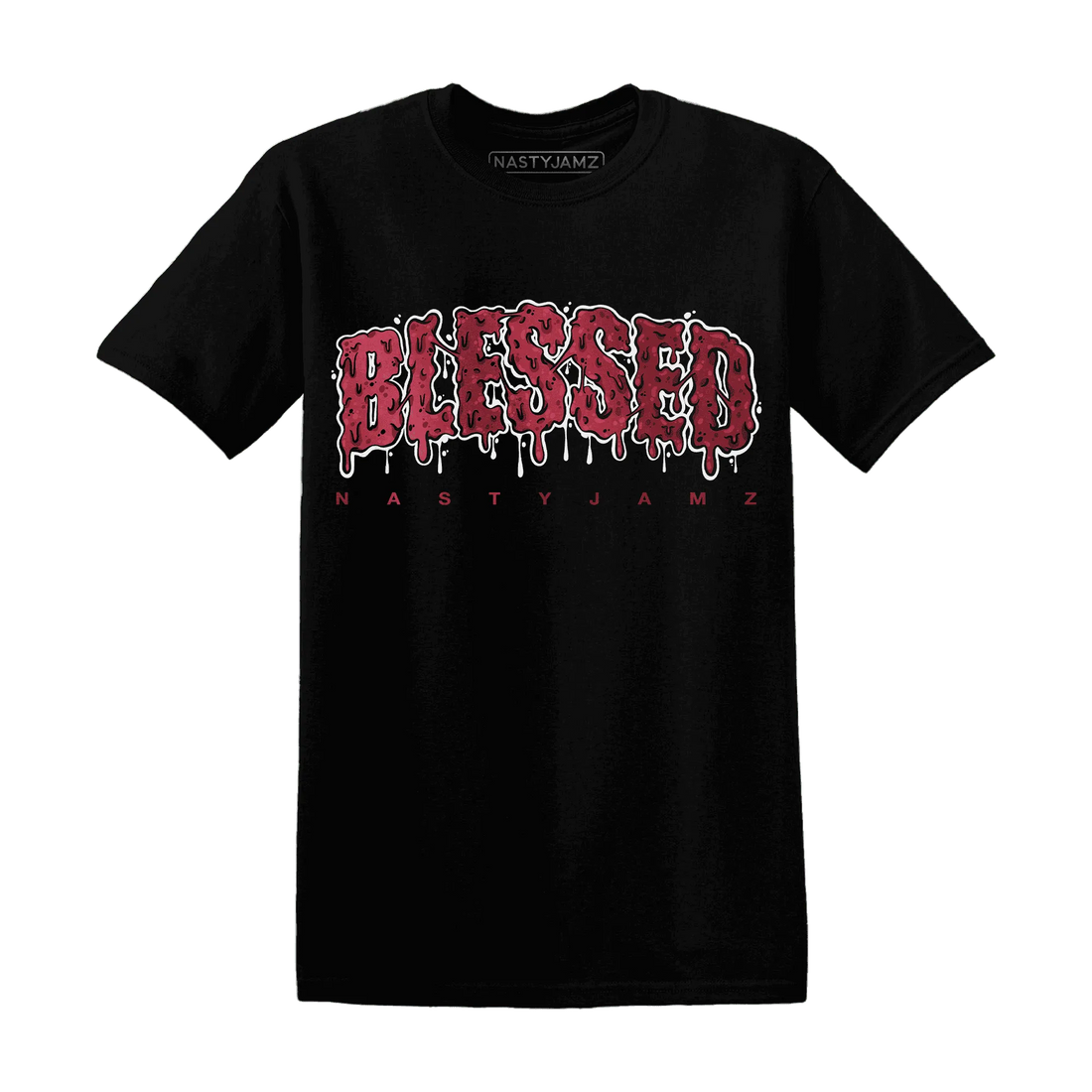 High-85-Metallic-Burgundy-1s-T-Shirt-Match-Blessed-Text