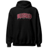 High 85 Metallic Burgundy 1s Hoodie Match Blessed Text - NastyJamz