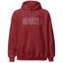 High 85 Metallic Burgundy 1s Hoodie Match Blessed Text - NastyJamz
