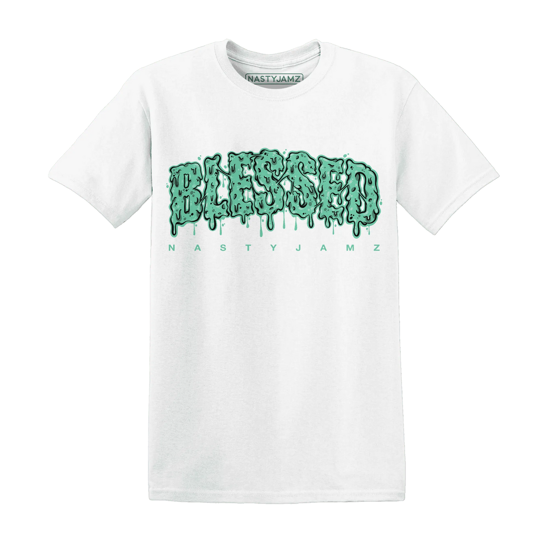 High-OG-Green-Glow-1s-T-Shirt-Match-Blessed-Text