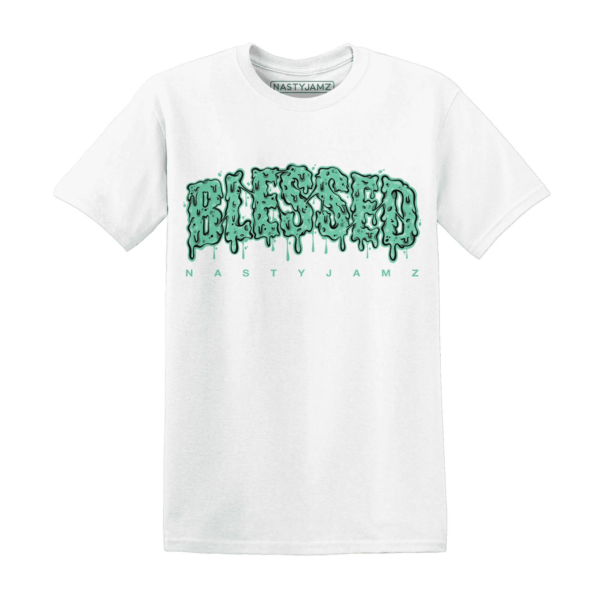 High-OG-Green-Glow-1s-T-Shirt-Match-Blessed-Text