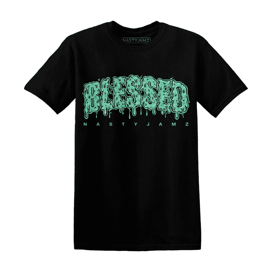 High-OG-Green-Glow-1s-T-Shirt-Match-Blessed-Text