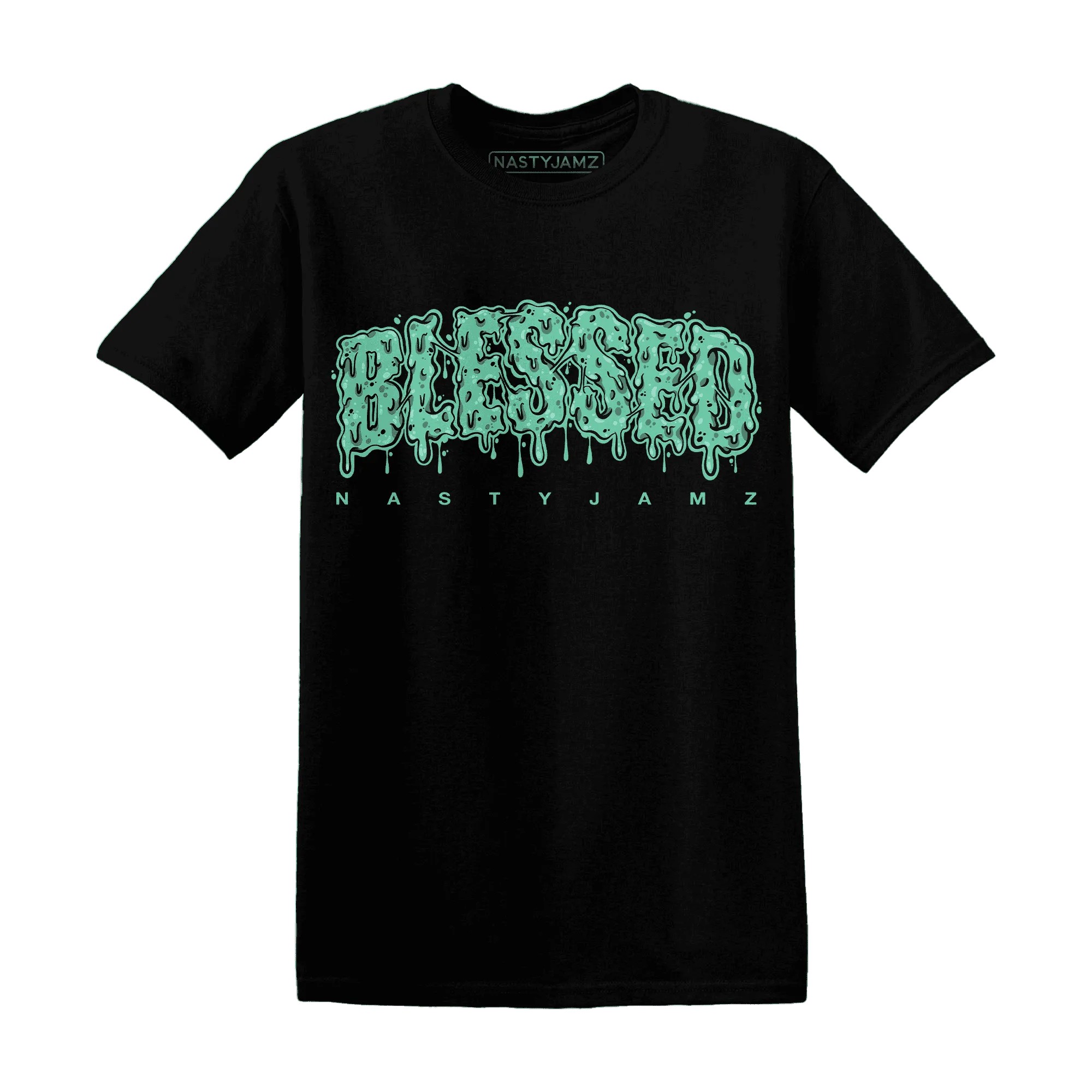 High-OG-Green-Glow-1s-T-Shirt-Match-Blessed-Text
