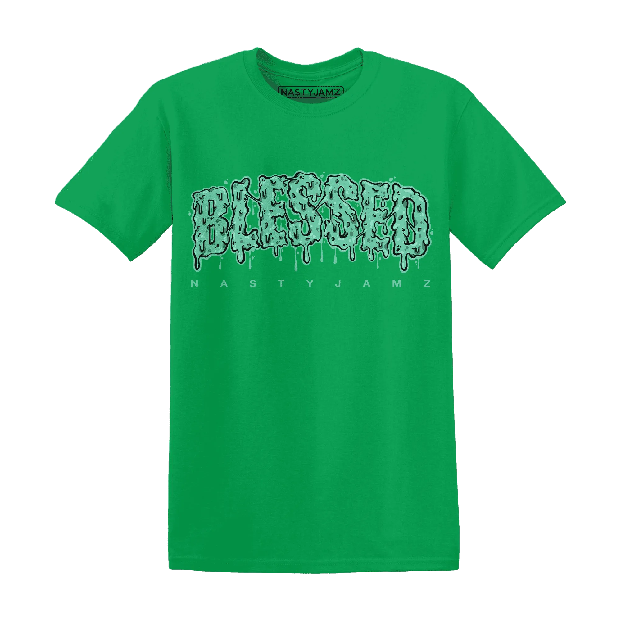 High-OG-Green-Glow-1s-T-Shirt-Match-Blessed-Text