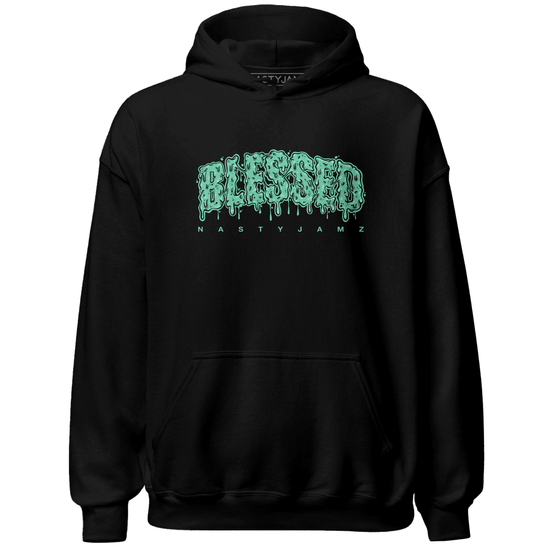 High OG Green Glow 1s Hoodie Match Blessed Text - NastyJamz