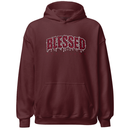 High White Team Red 1s Hoodie Match Blessed Text - NastyJamz