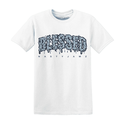 Mid-Diffused-Blue-Grey-1s-T-Shirt-Match-Blessed-Text