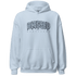Mid Diffused Blue Grey 1s Hoodie Match Blessed Text - NastyJamz