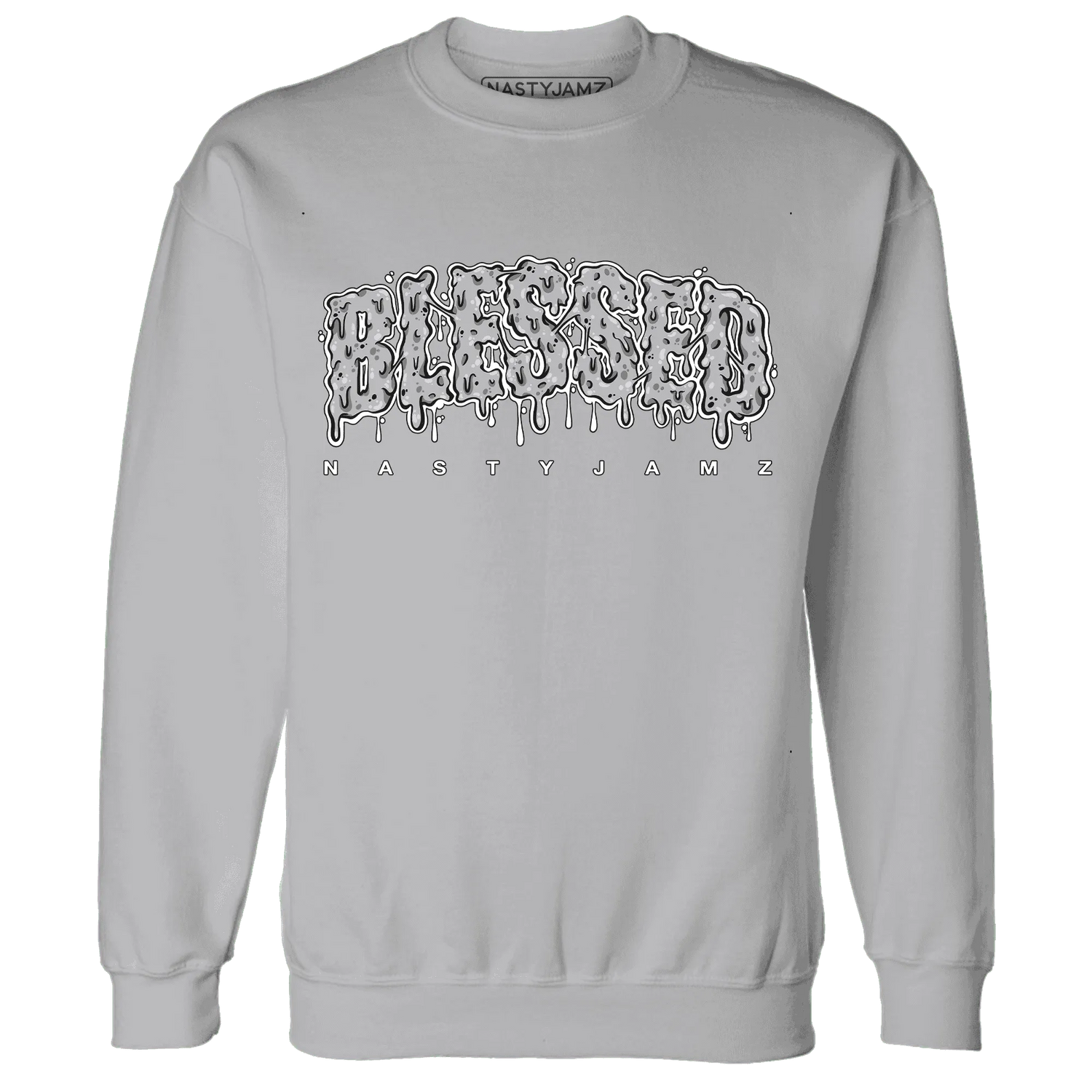 Wolf-Grey-1s-Sweatshirt-Match-Blessed-Text