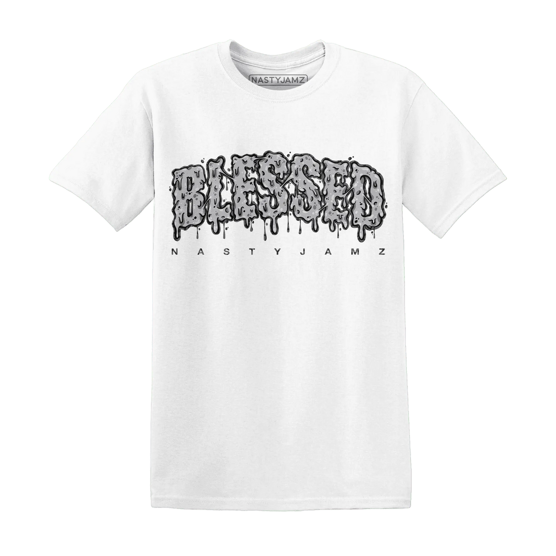 Cement-Grey-3s-T-Shirt-Match-Blessed-Text