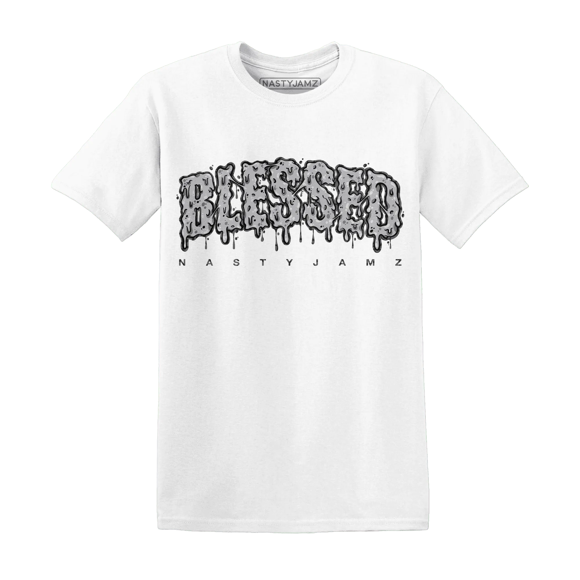 Cement-Grey-3s-T-Shirt-Match-Blessed-Text
