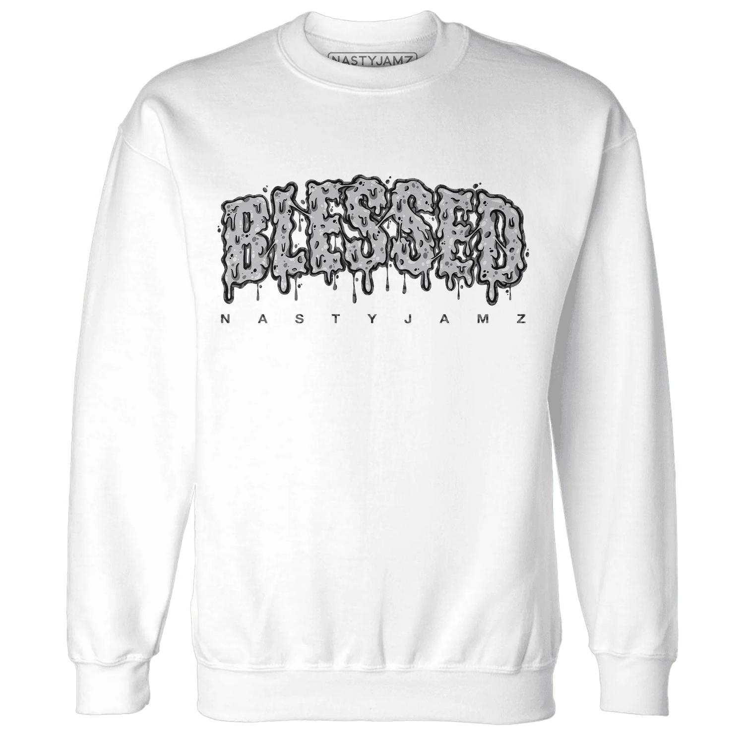 Cement-Grey-3s-Sweatshirt-Match-Blessed-Text