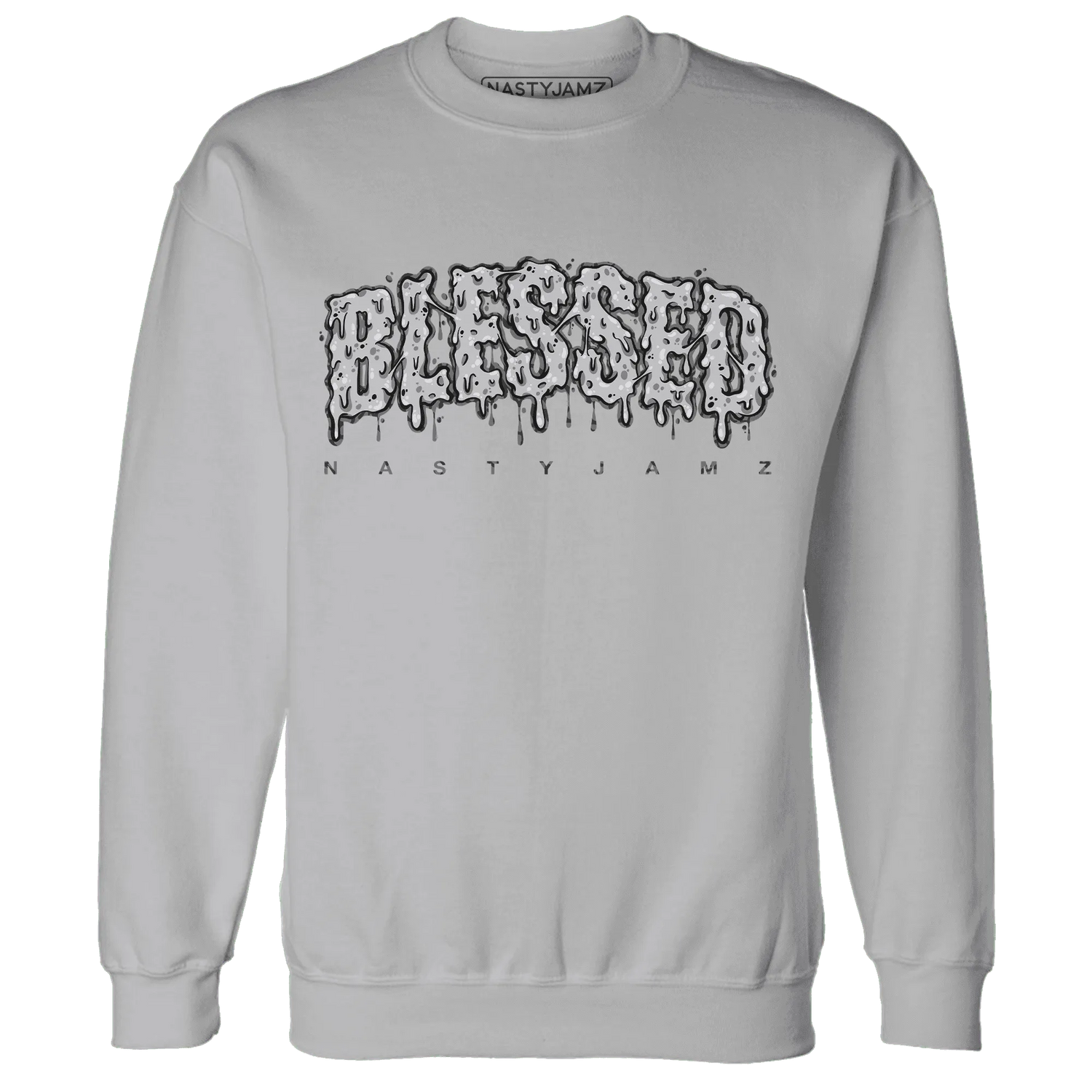 Cement-Grey-3s-Sweatshirt-Match-Blessed-Text
