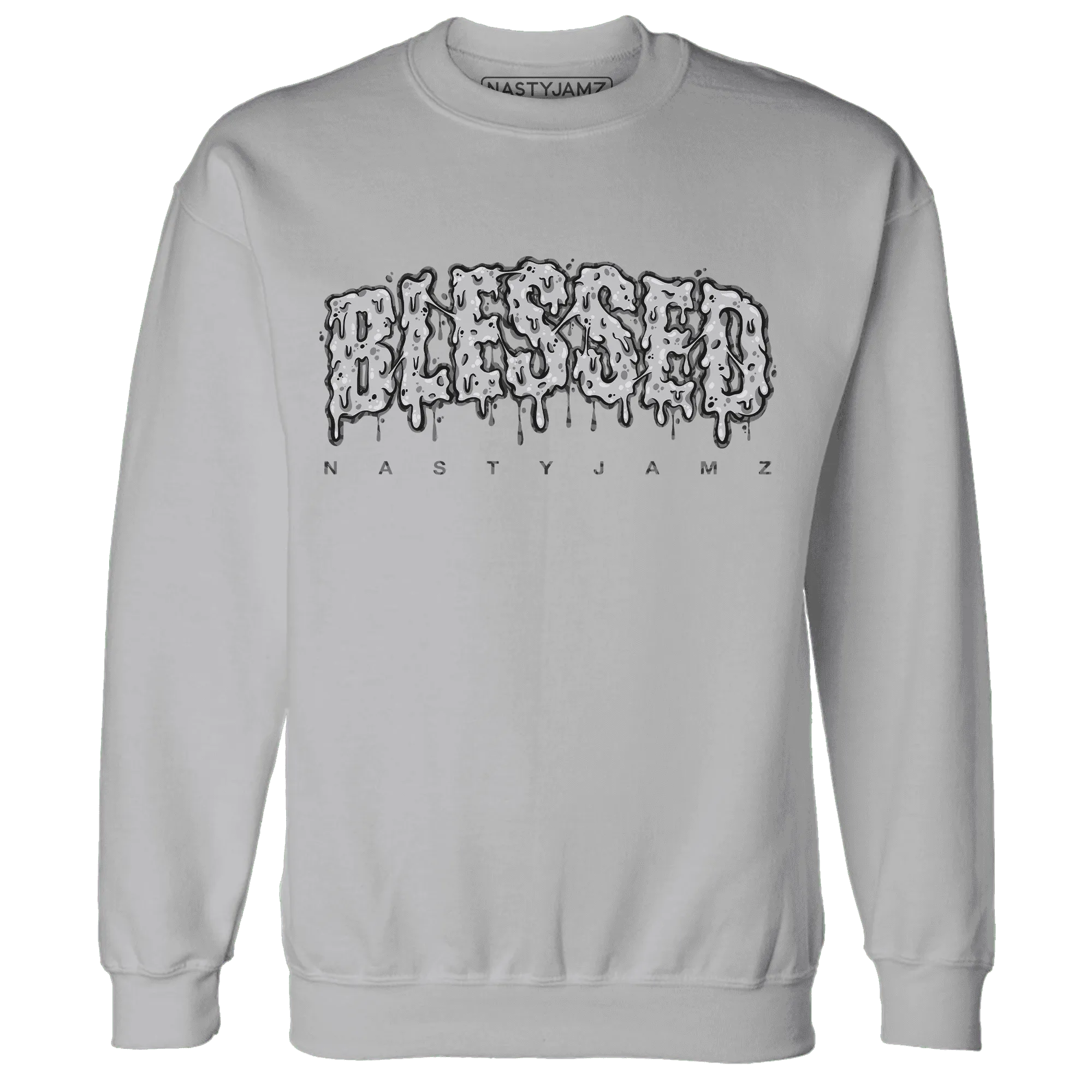 Cement-Grey-3s-Sweatshirt-Match-Blessed-Text