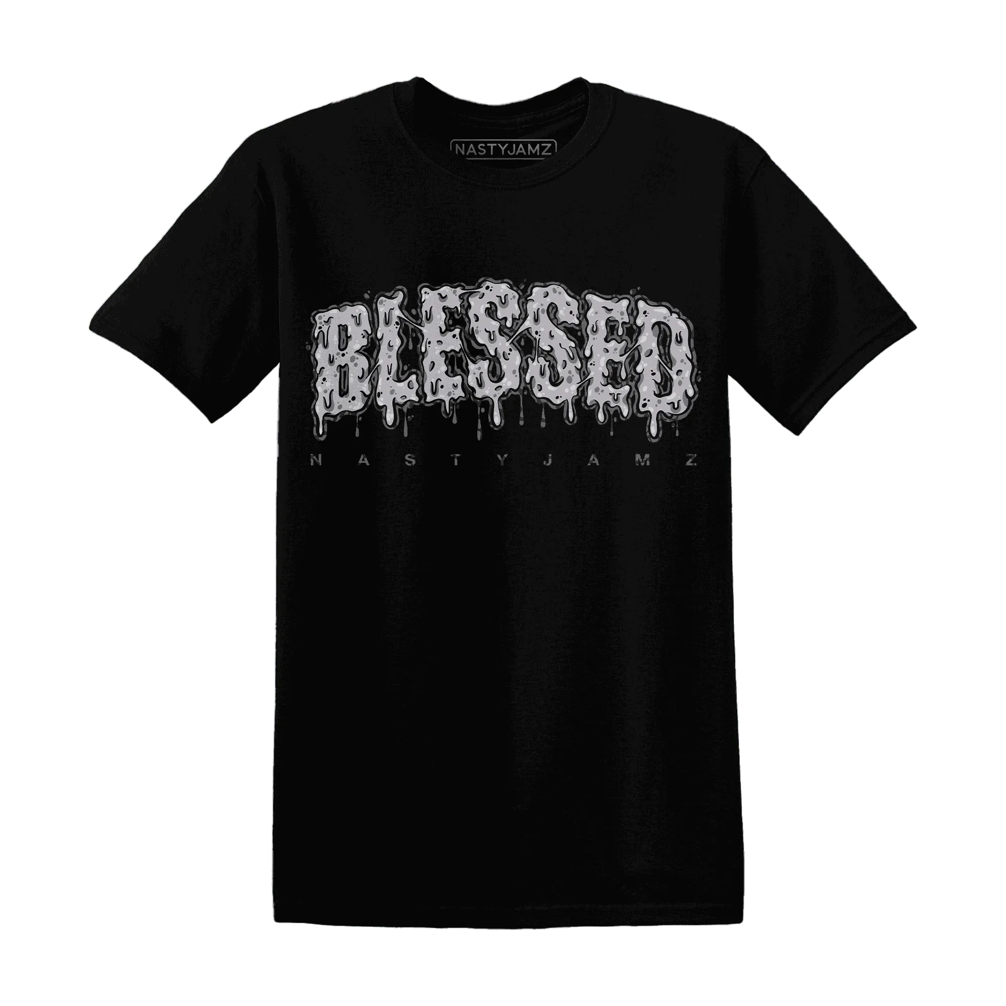 Cement-Grey-3s-T-Shirt-Match-Blessed-Text