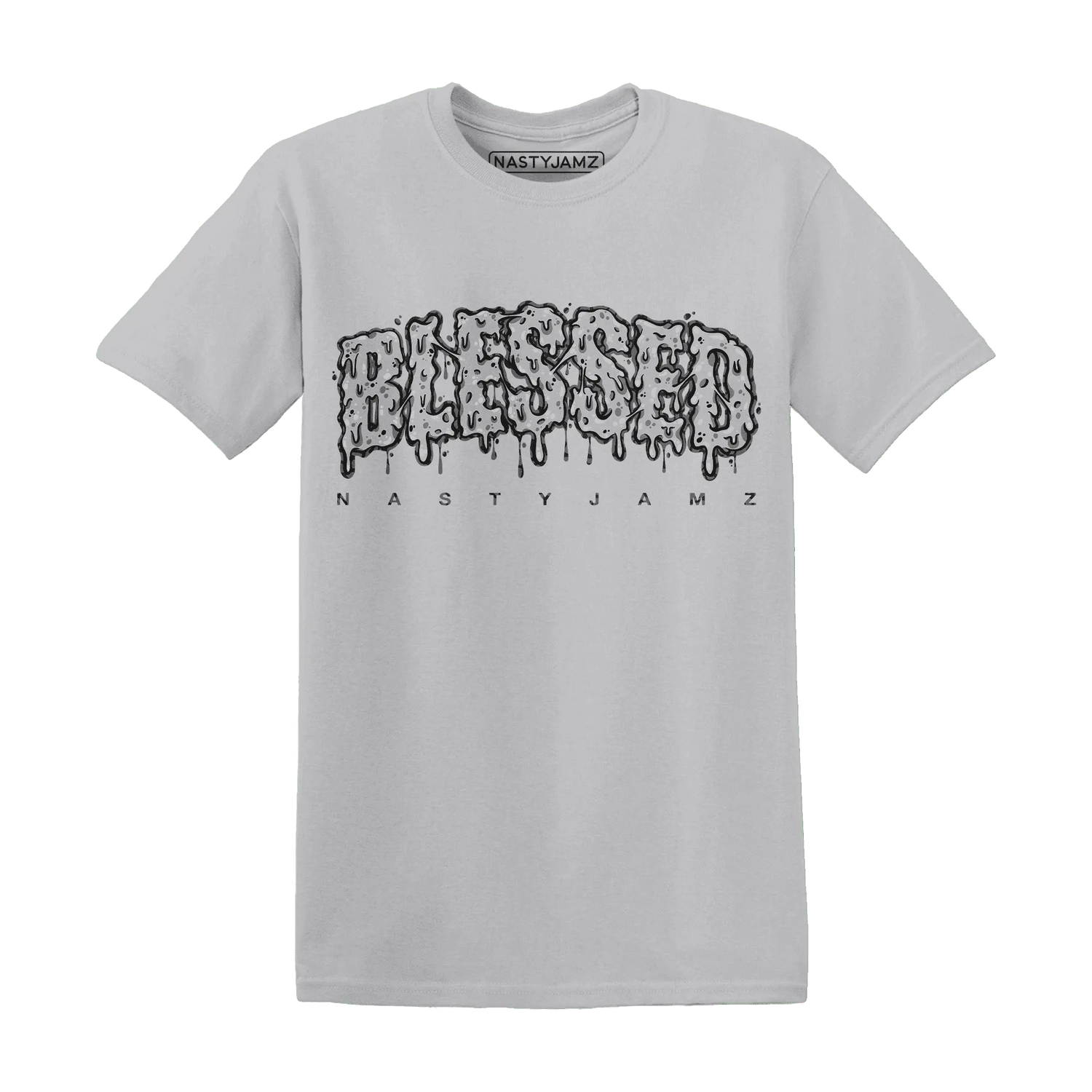 Cement-Grey-3s-T-Shirt-Match-Blessed-Text