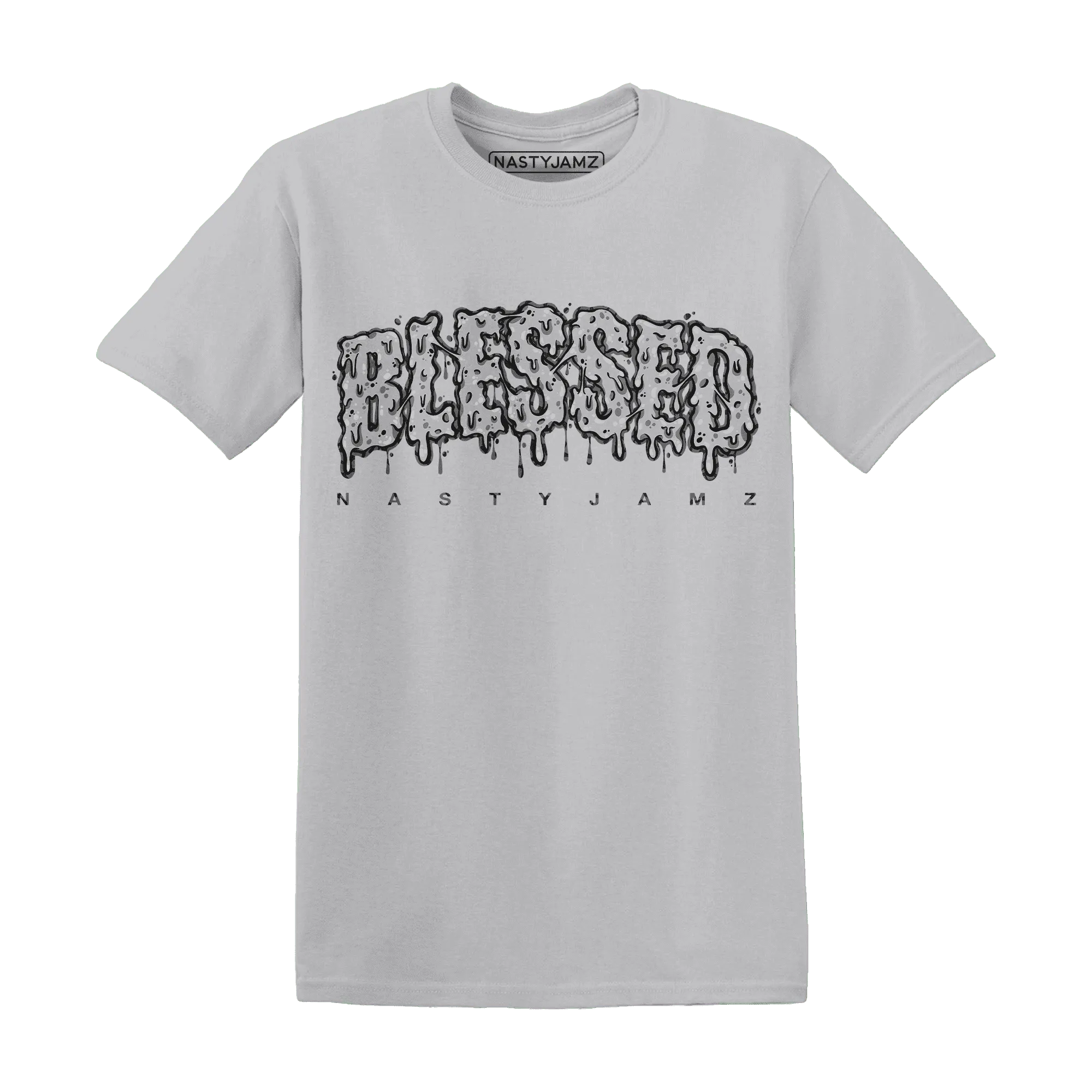 Cement-Grey-3s-T-Shirt-Match-Blessed-Text