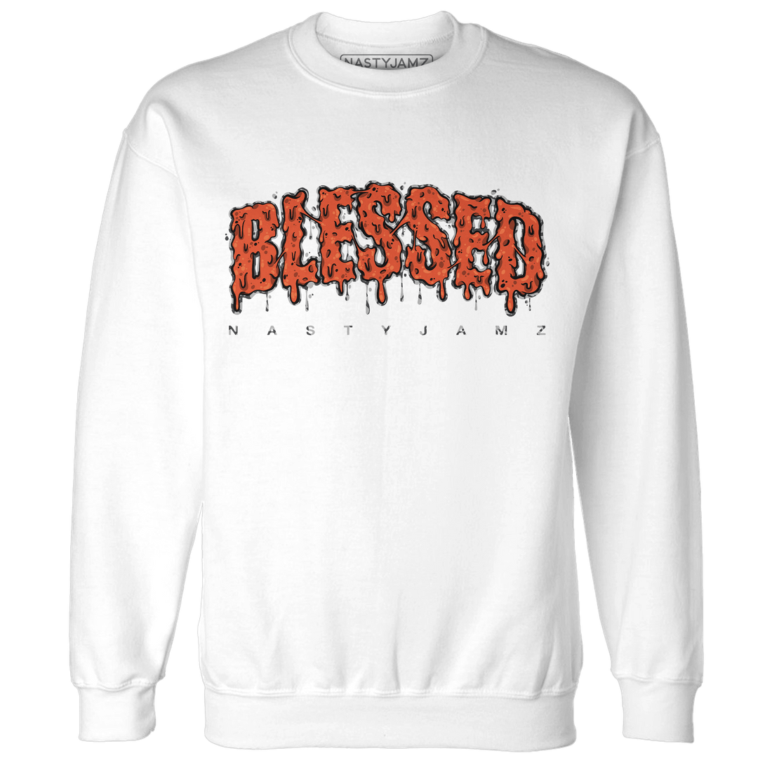 Georgia Peach 3s Sweatshirt Match Blessed Text - NastyJamz