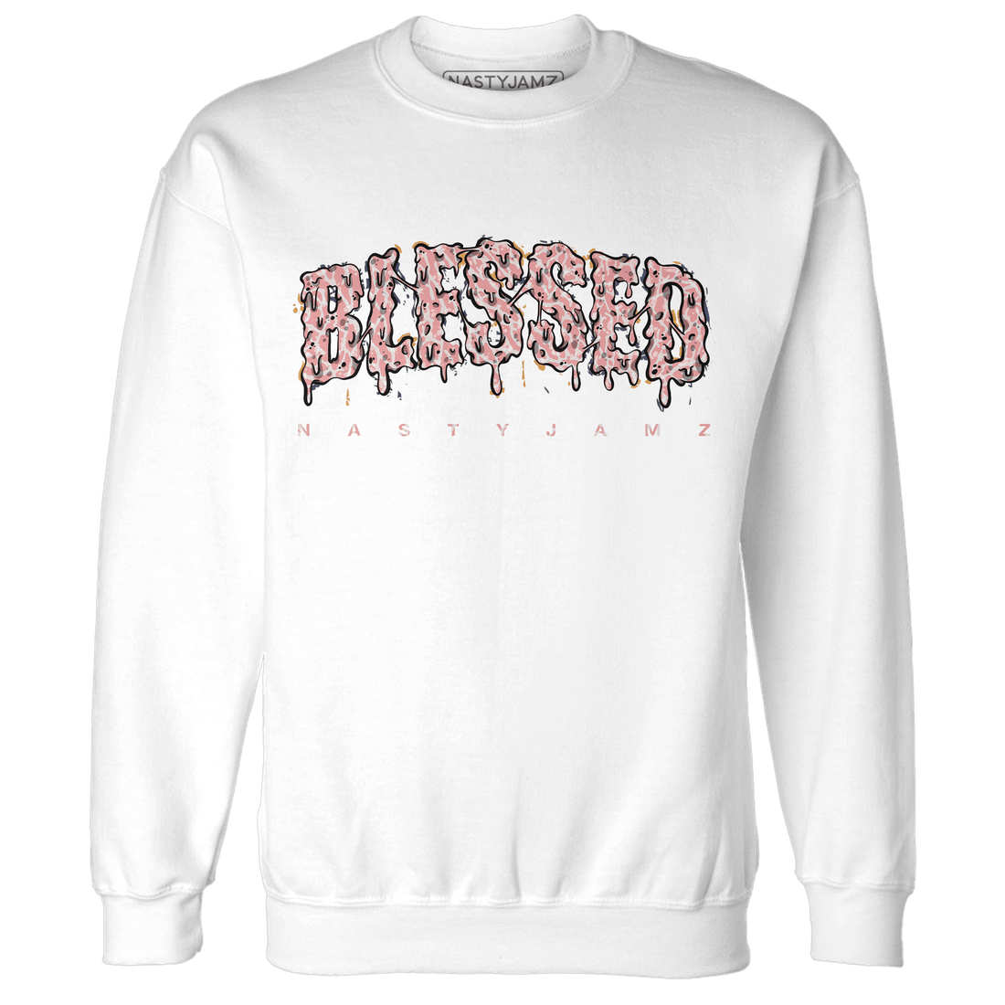 Red Stardust 3s Sweatshirt Match Blessed Text - NastyJamz