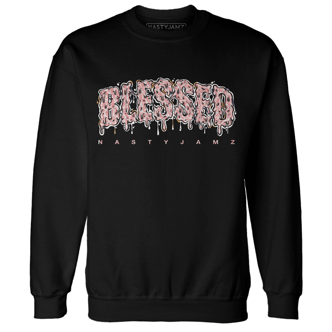 Red Stardust 3s Sweatshirt Match Blessed Text - NastyJamz