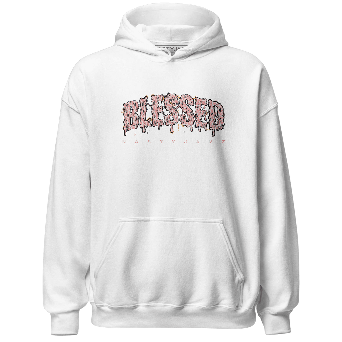 Red Stardust 3s Hoodie Match Blessed Text - NastyJamz