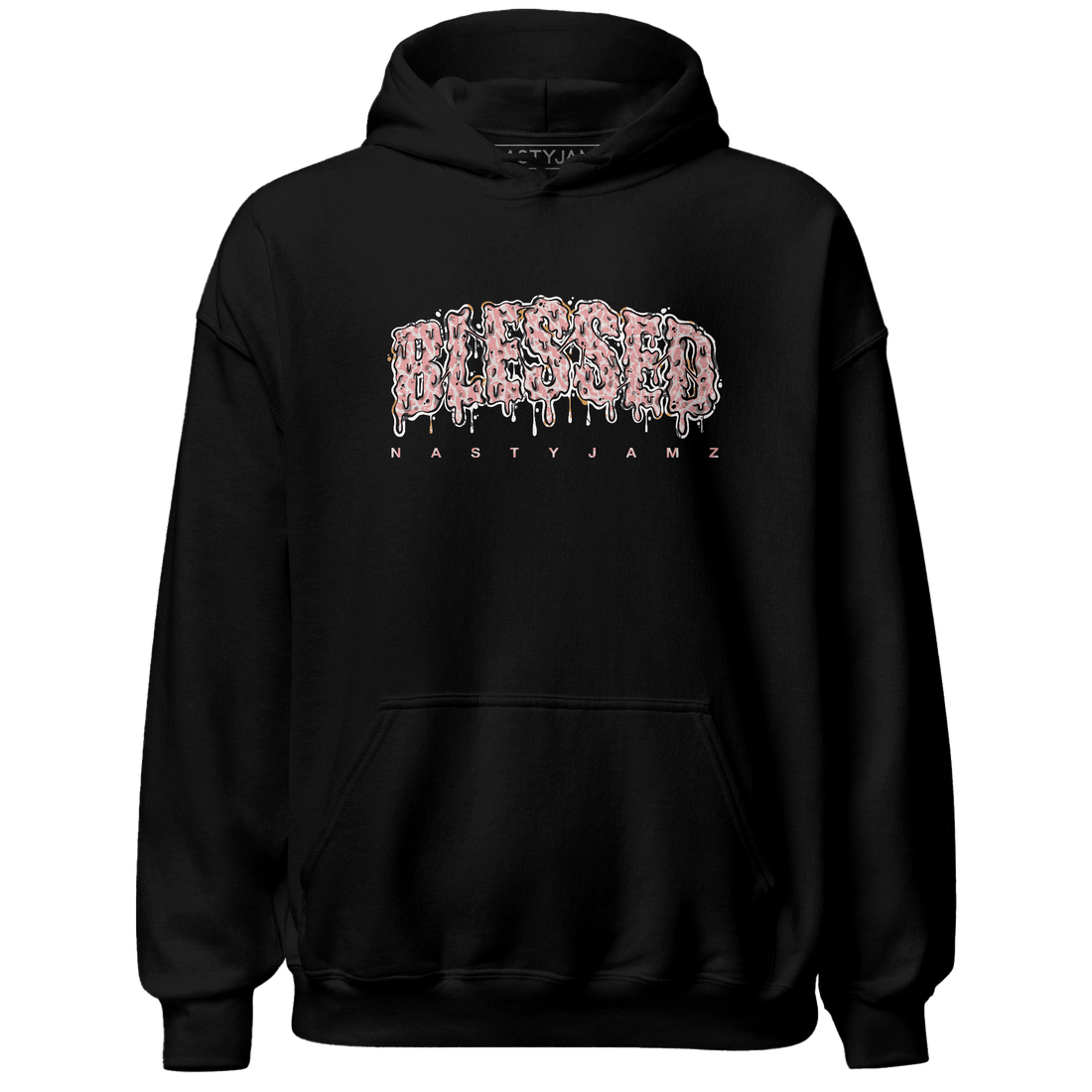 Red Stardust 3s Hoodie Match Blessed Text - NastyJamz