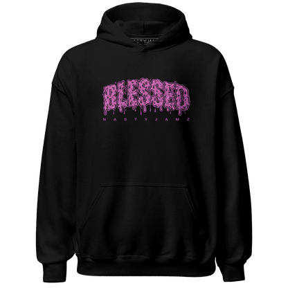 GS Hyper Violet 4s Hoodie Match Blessed Text - NastyJamz