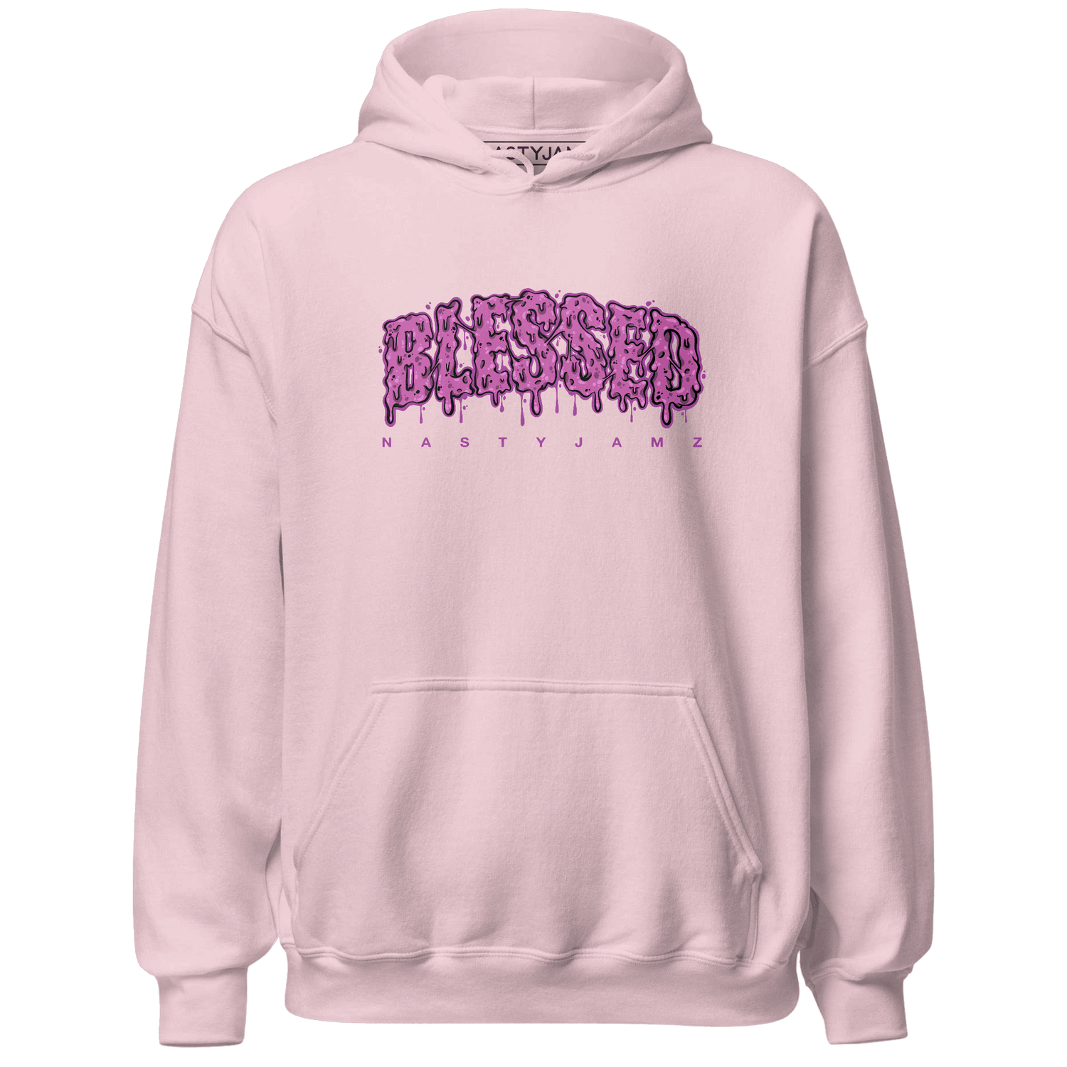 GS Hyper Violet 4s Hoodie Match Blessed Text - NastyJamz