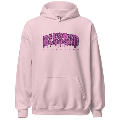 GS Hyper Violet 4s Hoodie Match Blessed Text - NastyJamz