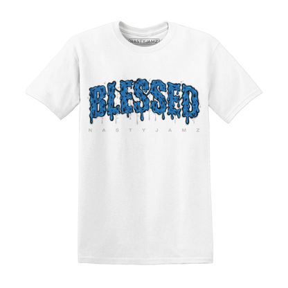 Industrial-Blue-4s-T-Shirt-Match-Blessed-Text