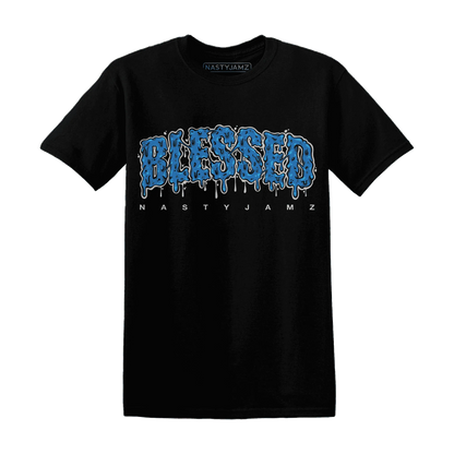 Industrial-Blue-4s-T-Shirt-Match-Blessed-Text