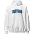Industrial Blue 4s Hoodie Match Blessed Text - NastyJamz