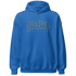 Industrial Blue 4s Hoodie Match Blessed Text - NastyJamz