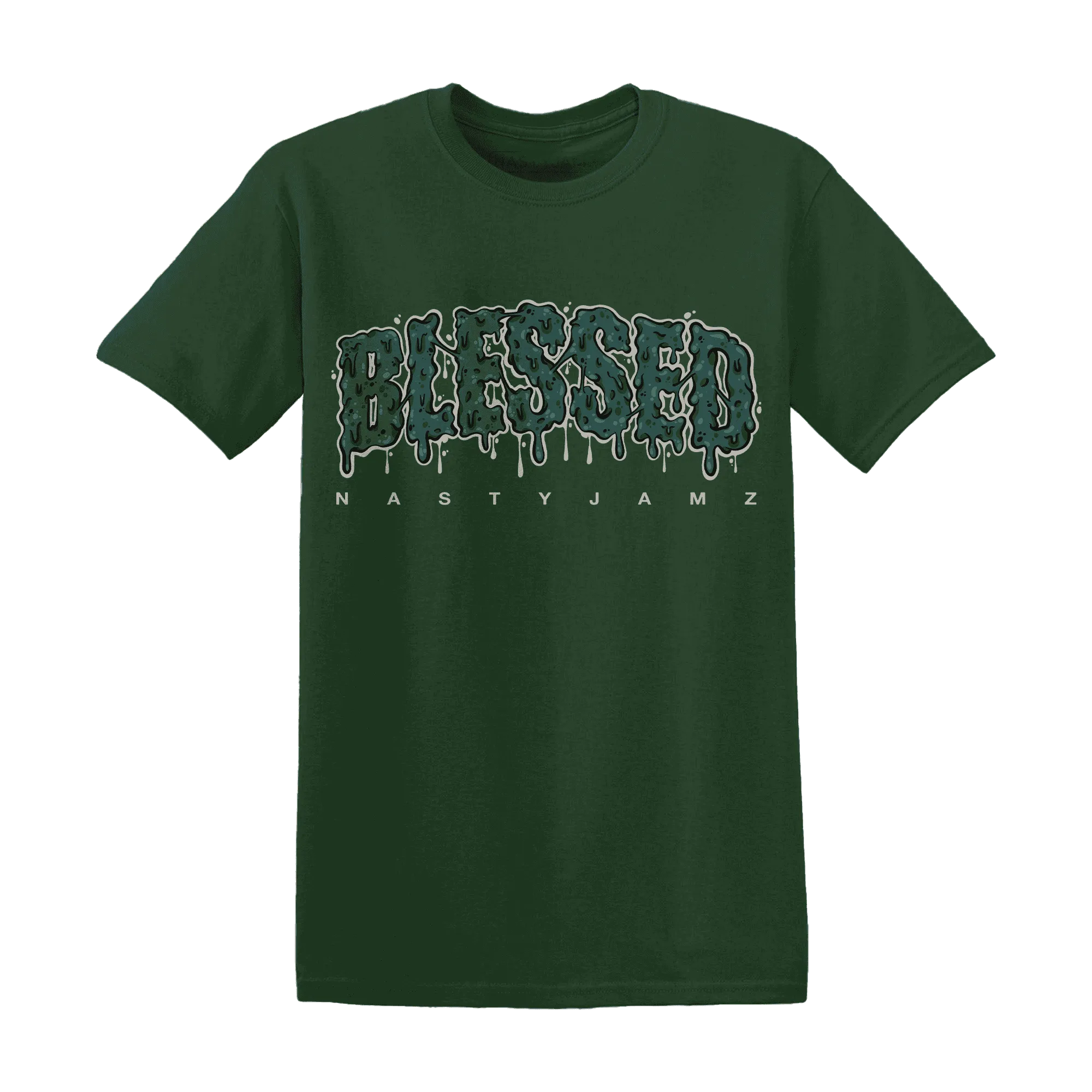 Oxidized-Green-4s-T-Shirt-Match-Blessed-Text