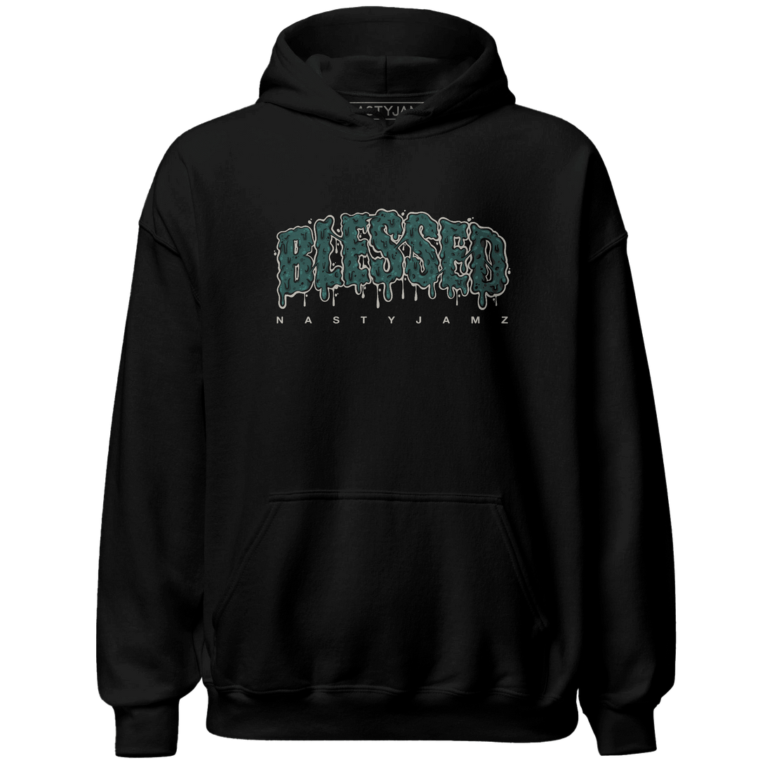 Oxidized Green 4s Hoodie Match Blessed Text - NastyJamz