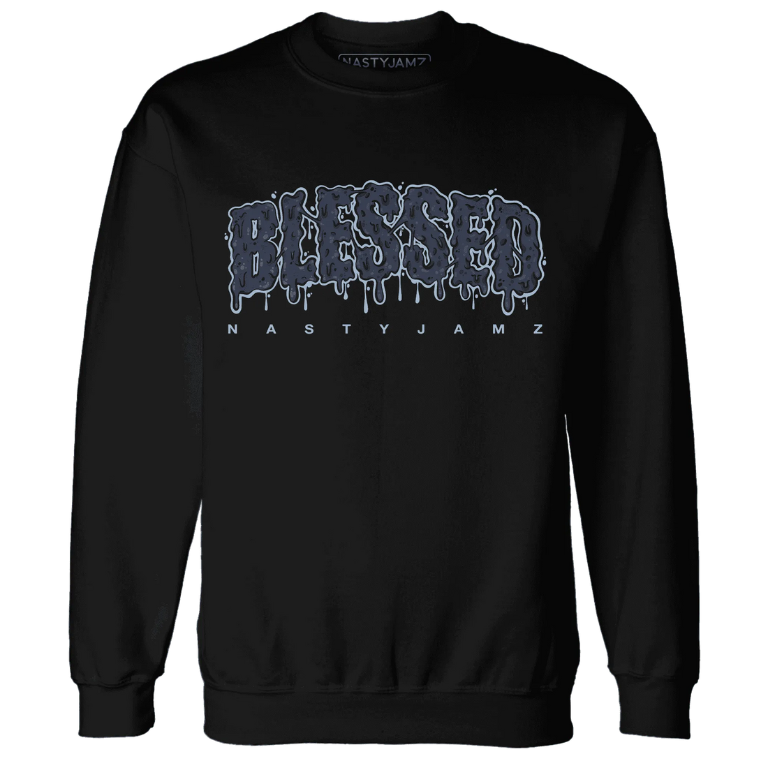 White-Navy-6s-Sweatshirt-Match-Blessed-Text