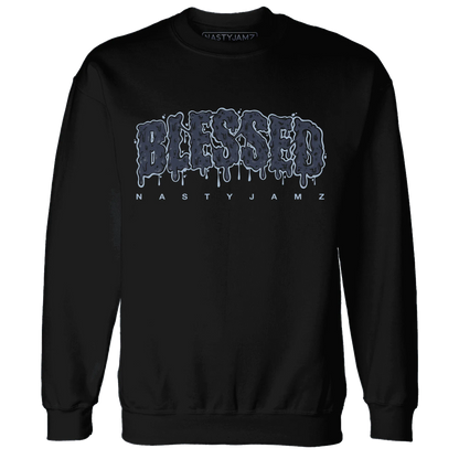 White-Navy-6s-Sweatshirt-Match-Blessed-Text