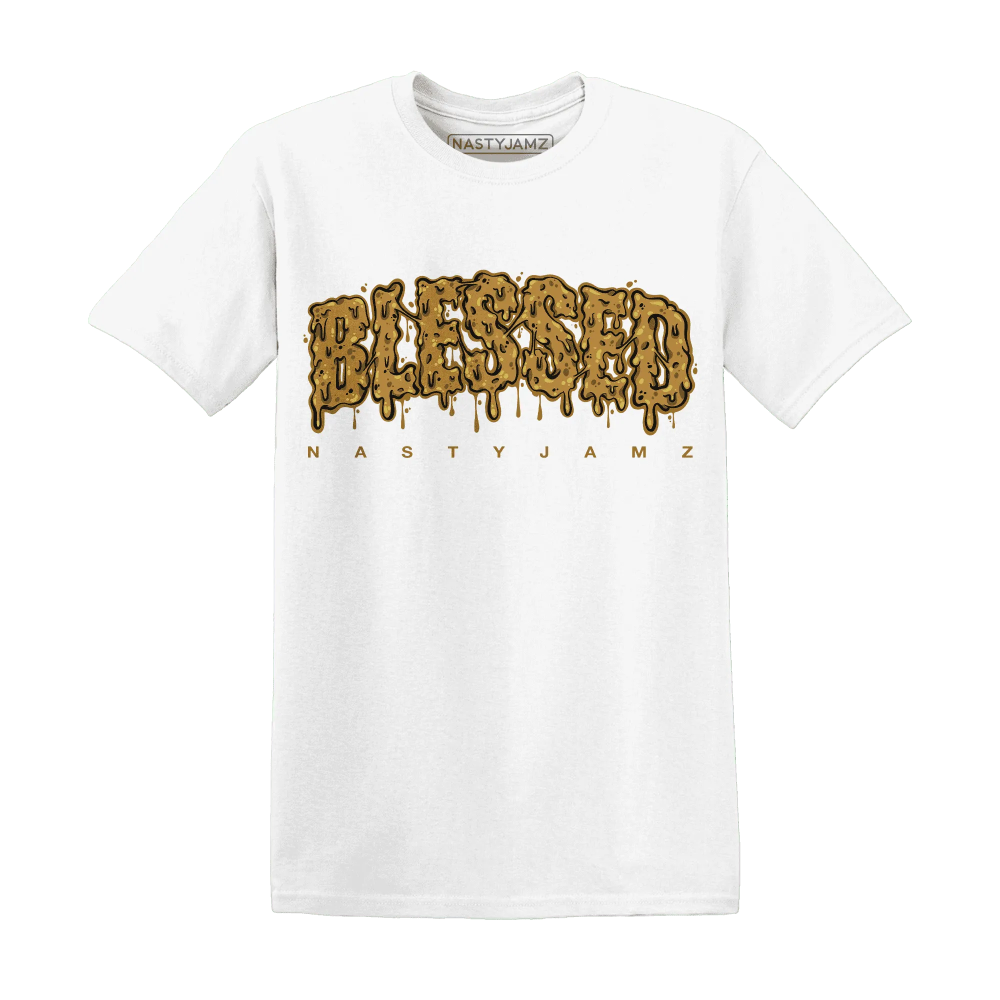 Wheat-13s-T-Shirt-Match-Blessed-Text