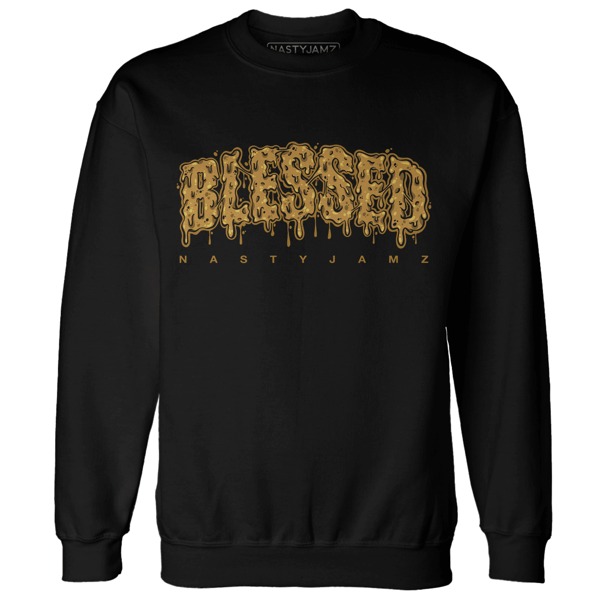 Wheat 13s Sweatshirt Match Blessed Text - NastyJamz